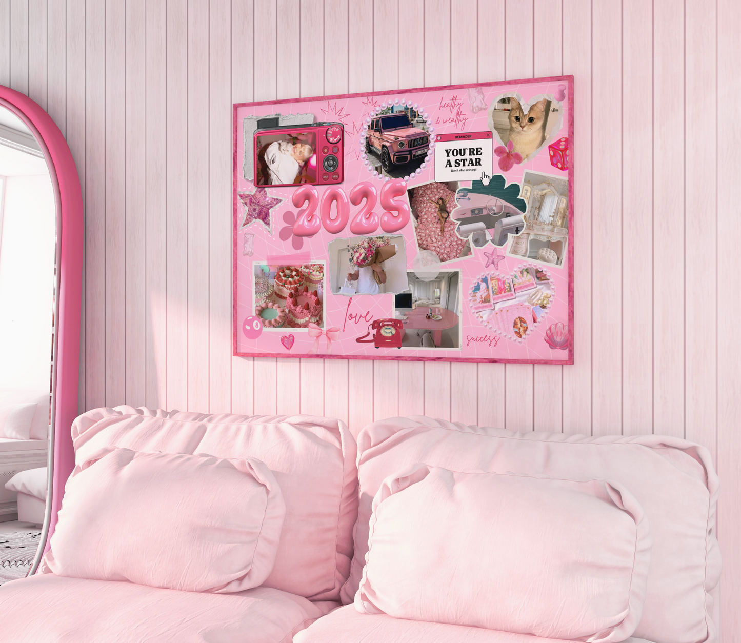 2025 VISION BOARD Pink Power