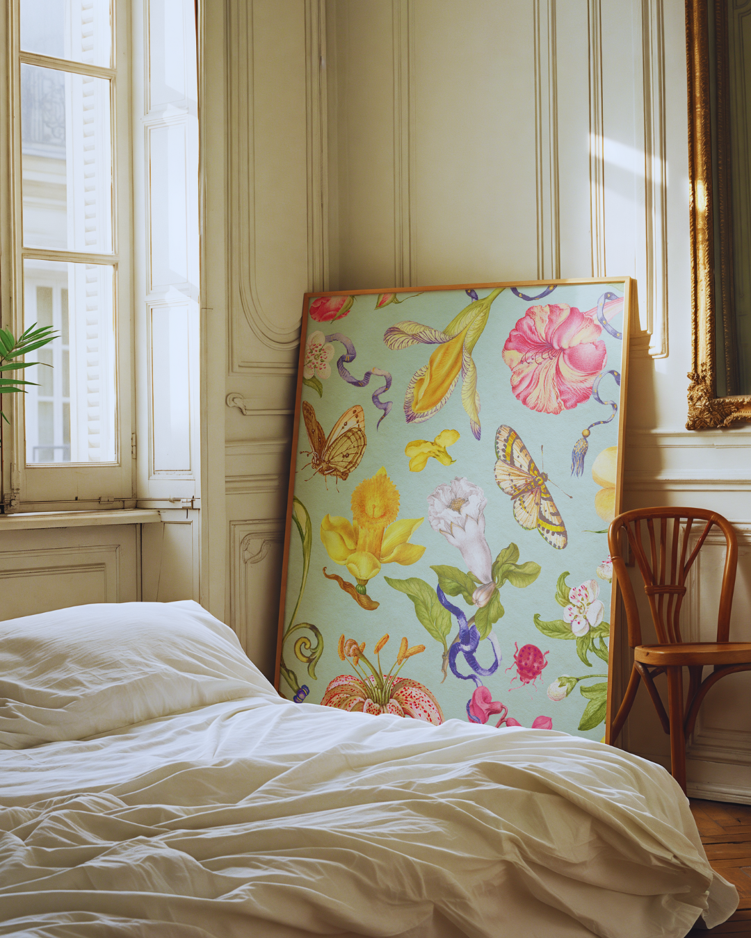 FLOWERS AND BUGS art print