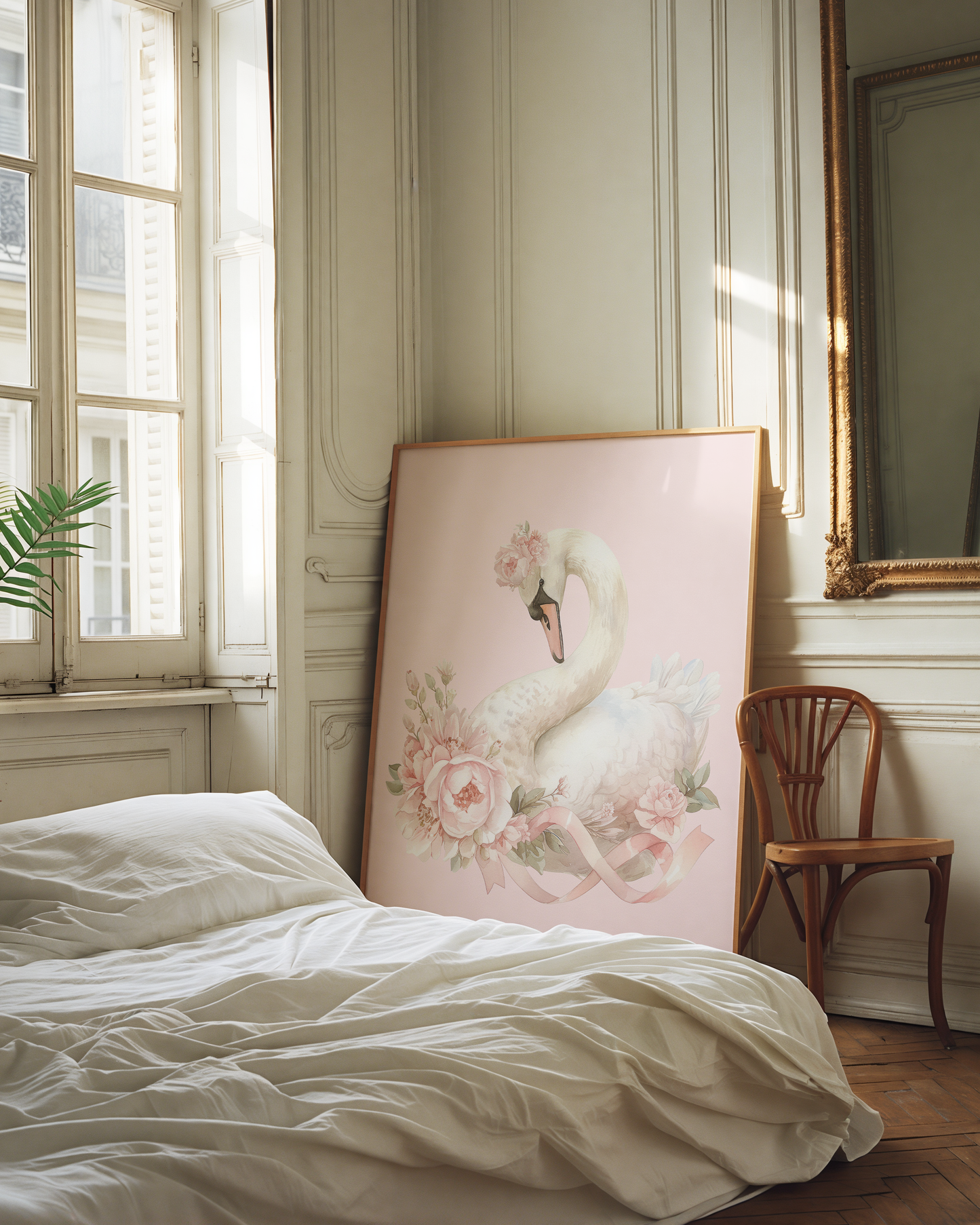 COQUETTE SWAN art print
