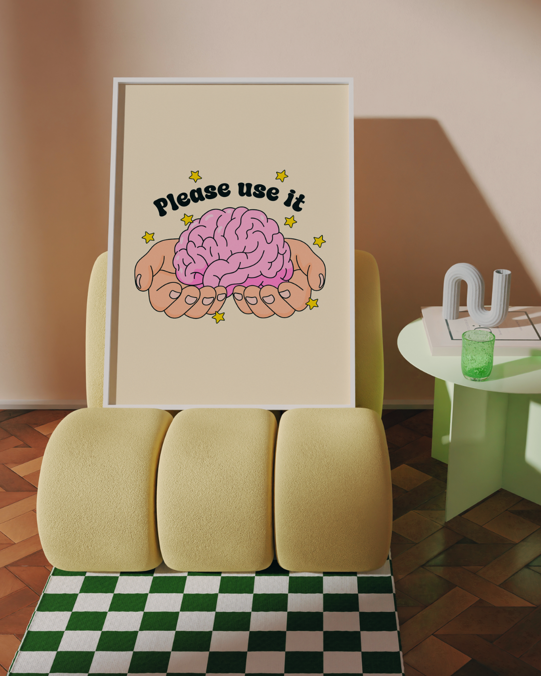 USE YOUR BRAIN art print