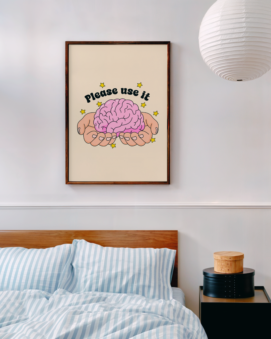 USE YOUR BRAIN art print