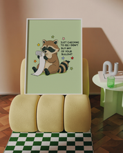 CHECKING FOR BULLSHIT art print