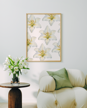 IVORY LILLIES art print