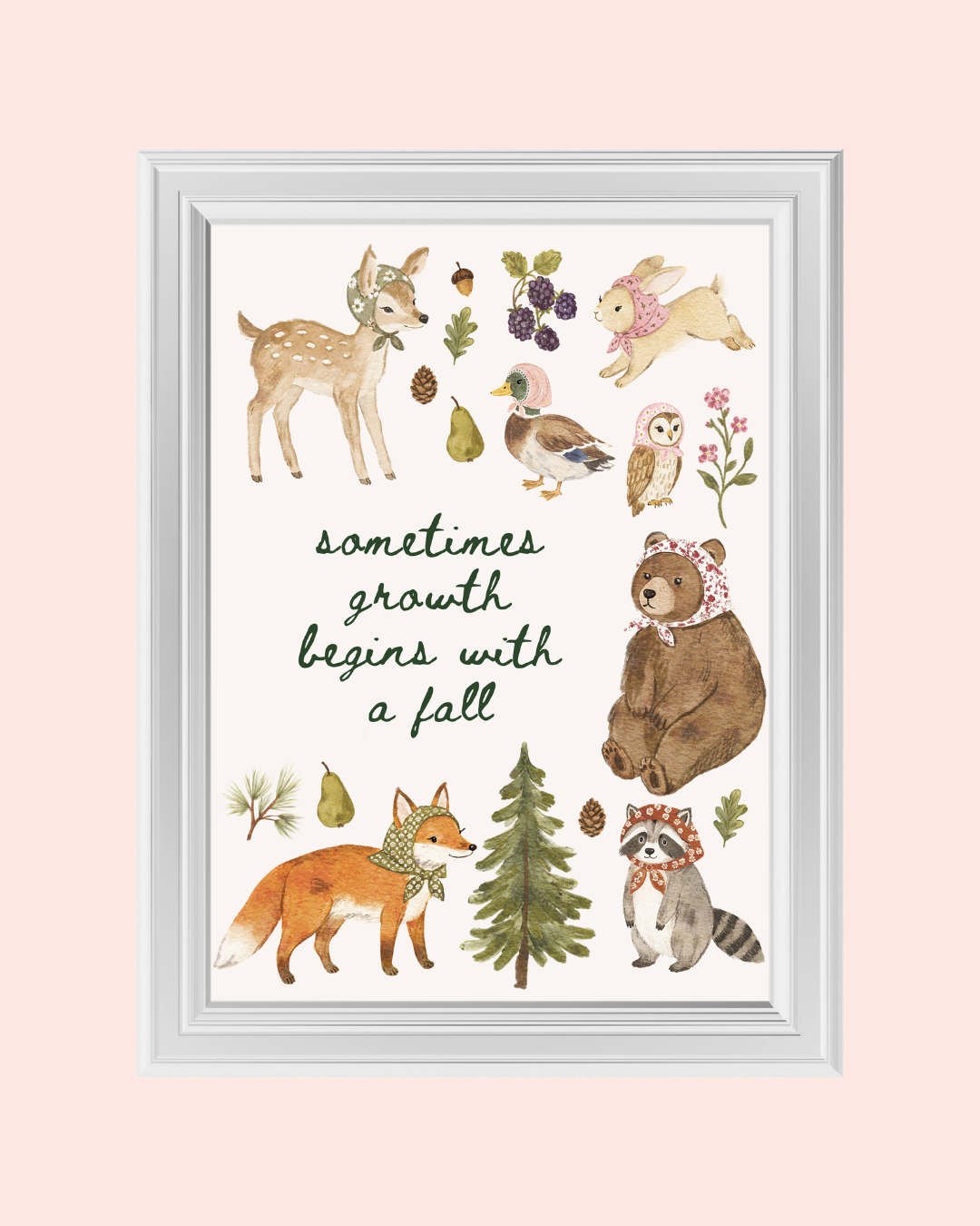 Woodland Friends art print