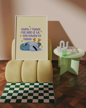 OVERTHINKING PIGEON art print