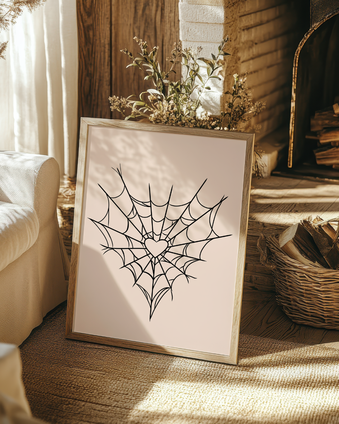 HEART SPIDERWEB art print