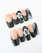 Onyx Petal - set press on nehtů 10ks