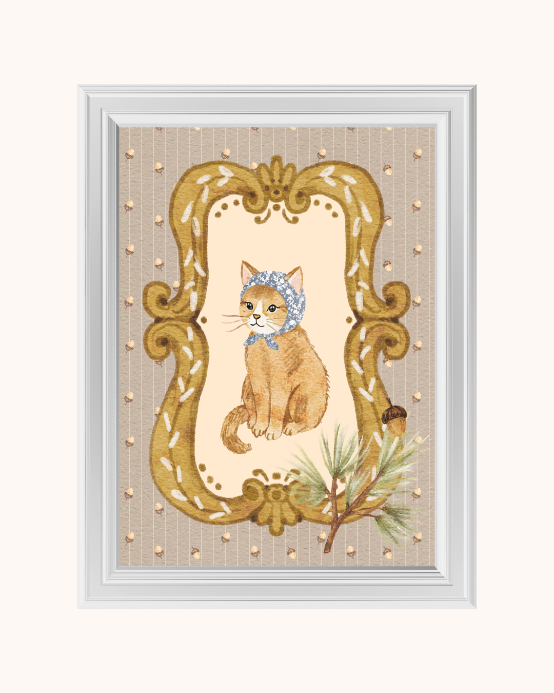 Woodland Cat art print