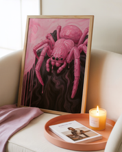 PINK SPOOKY SPIDER art print