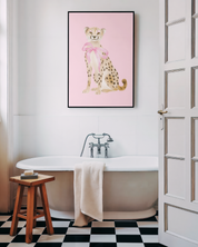 Pink Cheetah art print