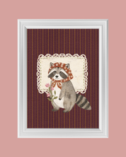 Woodland Raccoon art print