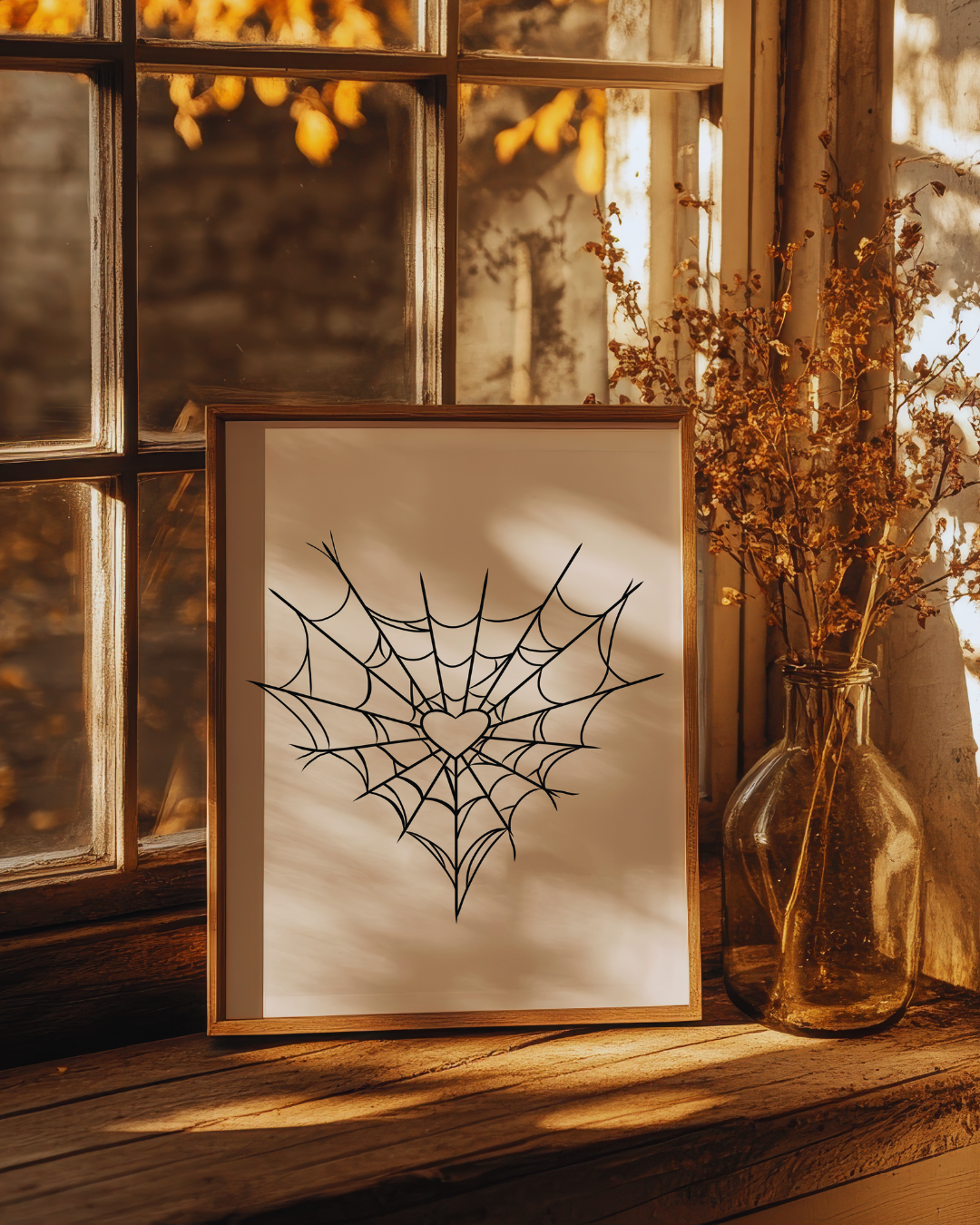 HEART SPIDERWEB art print