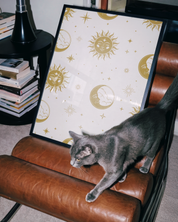GOLDEN COSMOS art print
