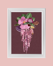Pink Orchids Dark art print