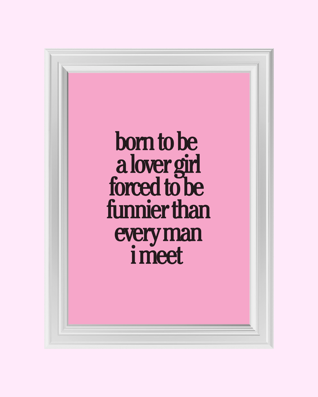FUNNY LOVER GIRL art print