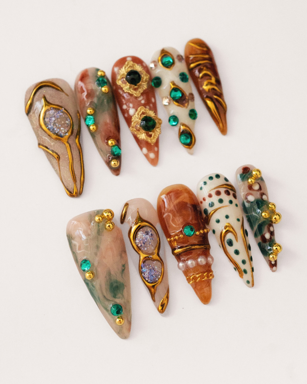 Imperial Jade - Stiletto - set press on nehtů 10ks
