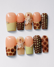 Giraffe Garden - set press on nehtů 10ks