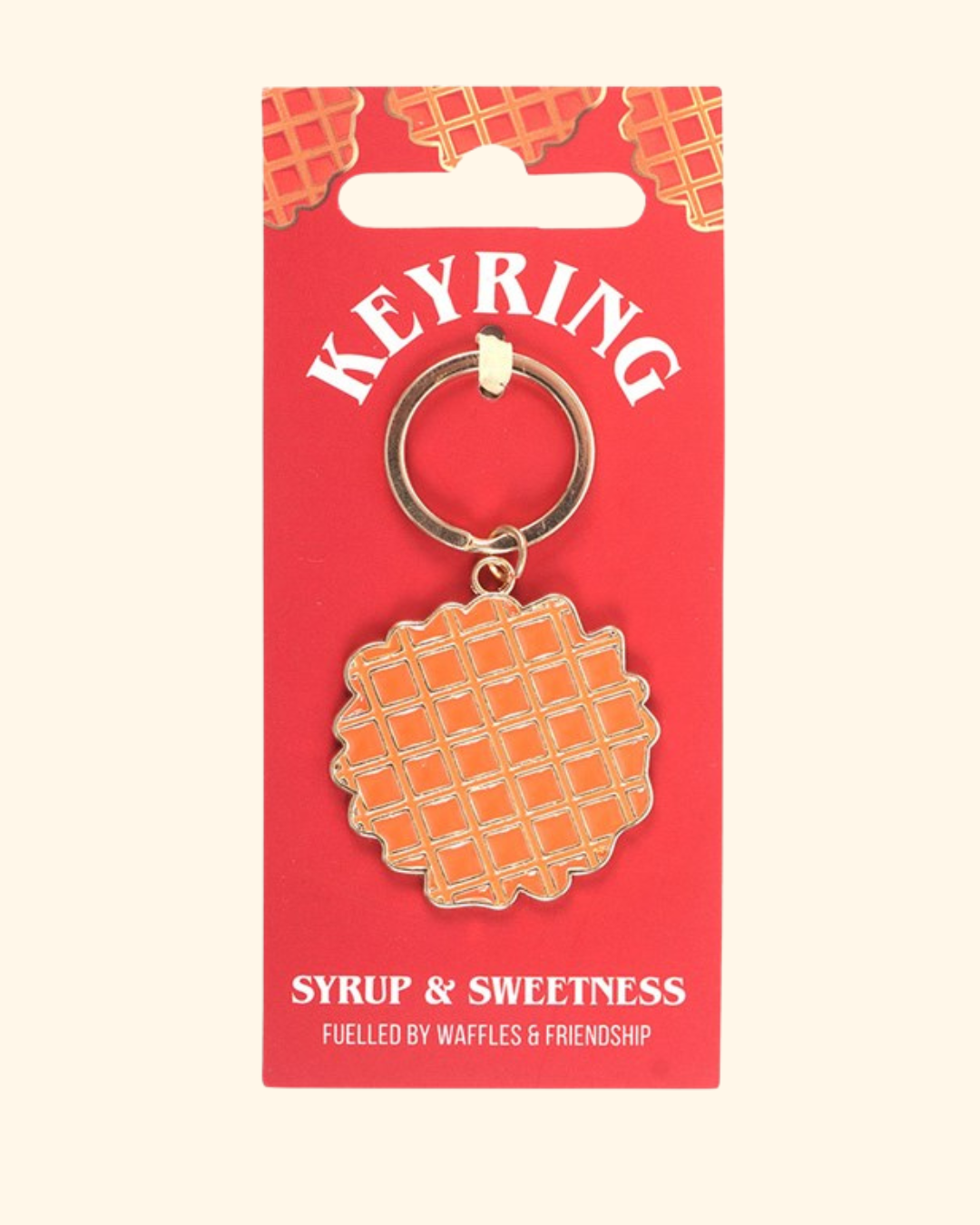 WHIMSICAL WAFFLE keychain