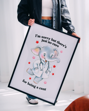 NO CURE art print