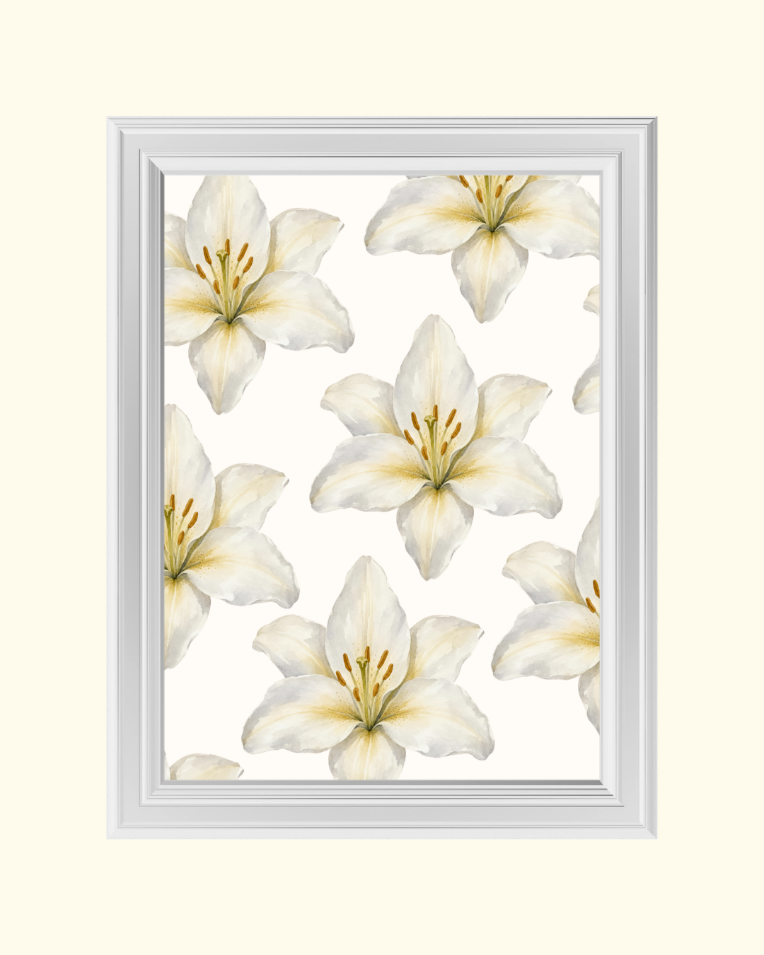 IVORY LILLIES art print