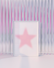 PINK STAR art print
