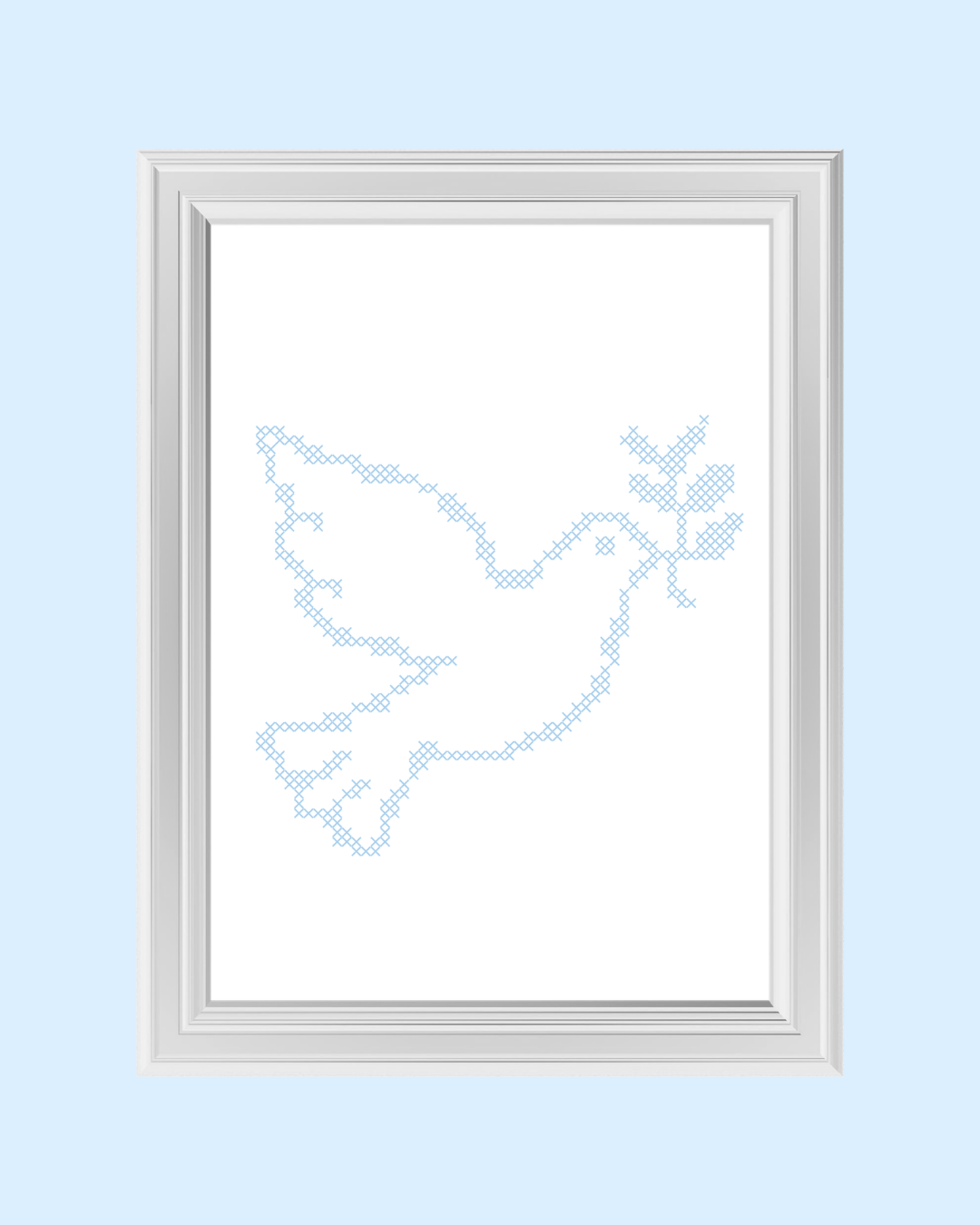 STITCH DOVE art print