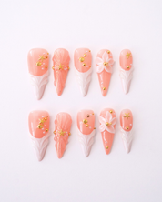 Seashell Muse - stiletto - set press on nehtů 10ks