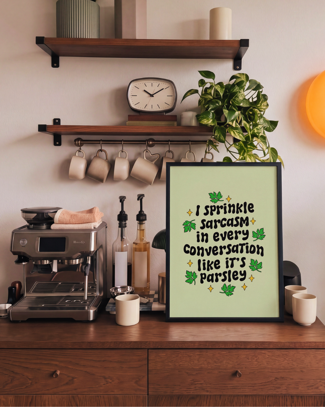 I SPRINKLE SARCASM LIKE PARSLEY art print