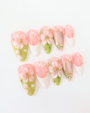 Magnolia Kiss - set press on nehtů 10ks - almond