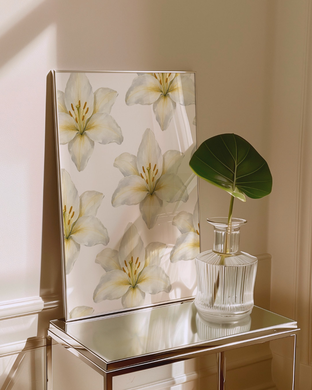 IVORY LILLIES art print