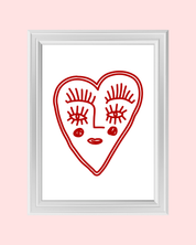 HEART EYES art print