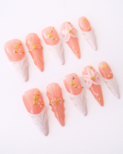 Seashell Muse - stiletto - set press on nehtů 10ks