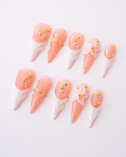 Seashell Muse - stiletto - set press on nehtů 10ks