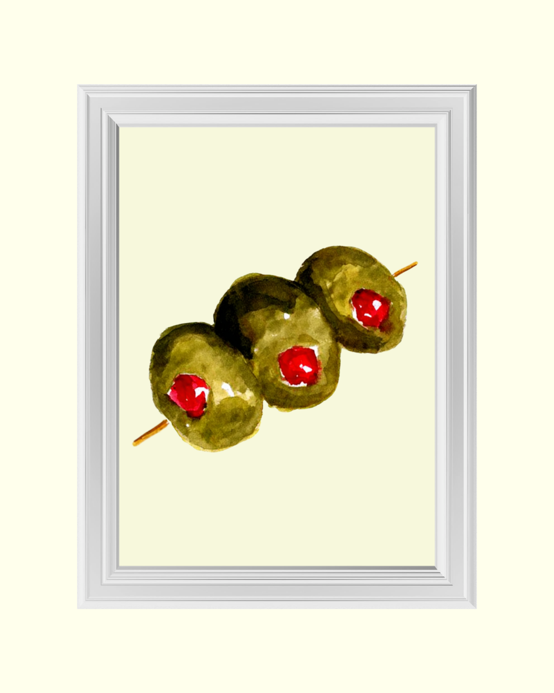 Olive Skewer art print