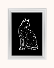 SPOOKY CAT OUTLINE art print