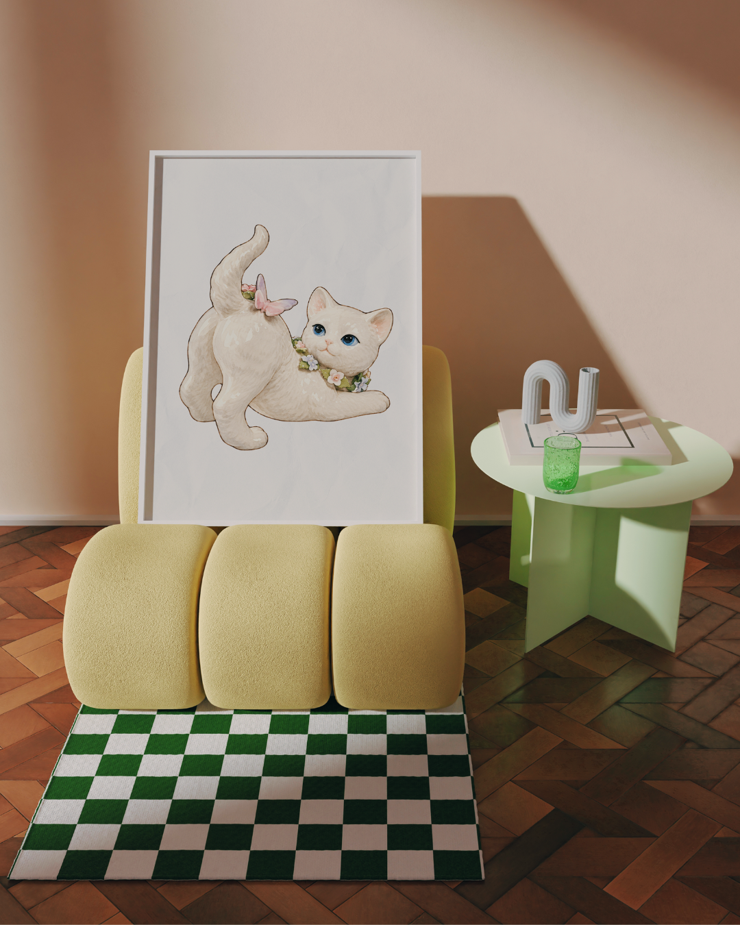 Flower Kitten art print