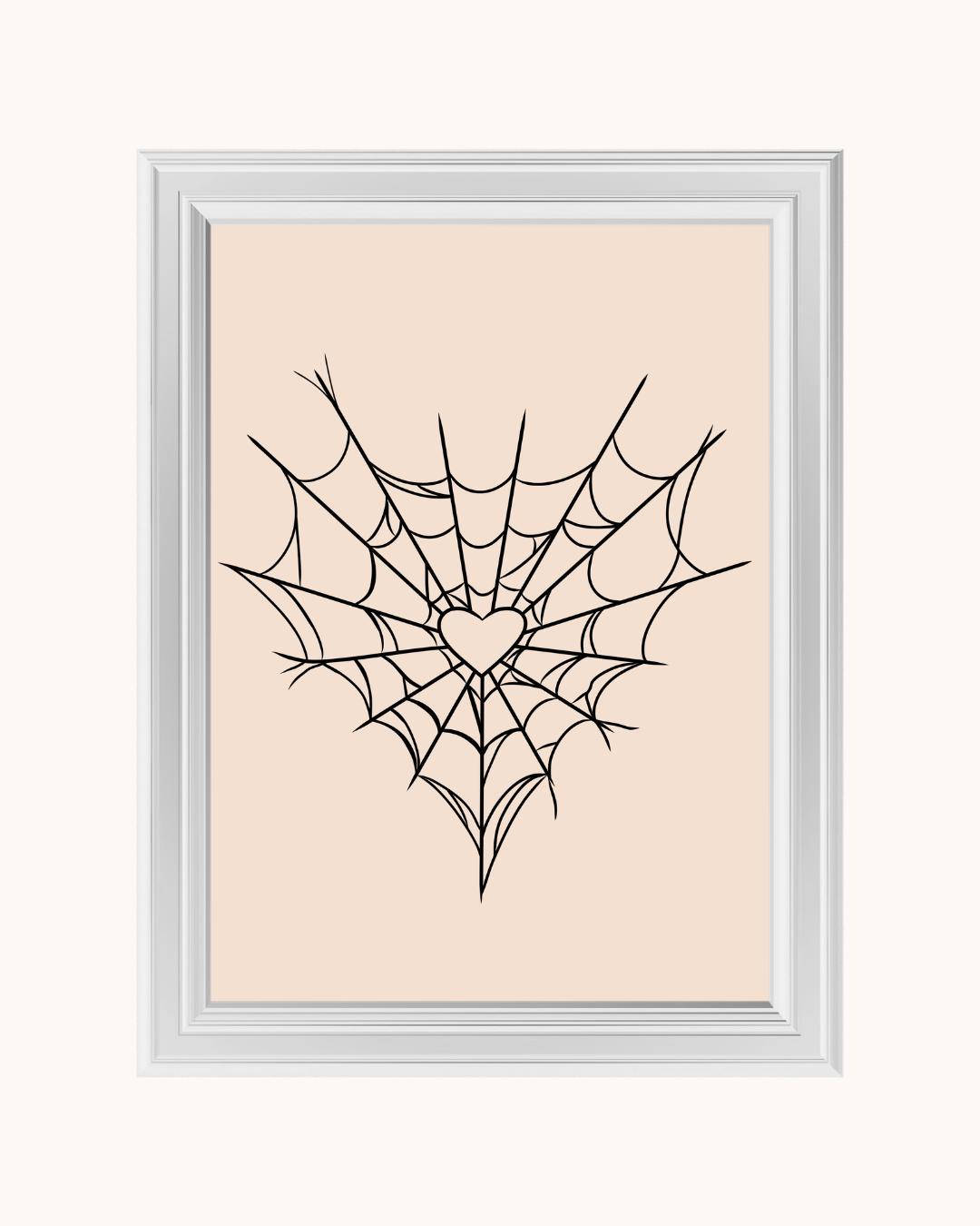 HEART SPIDERWEB art print
