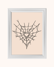 HEART SPIDERWEB art print