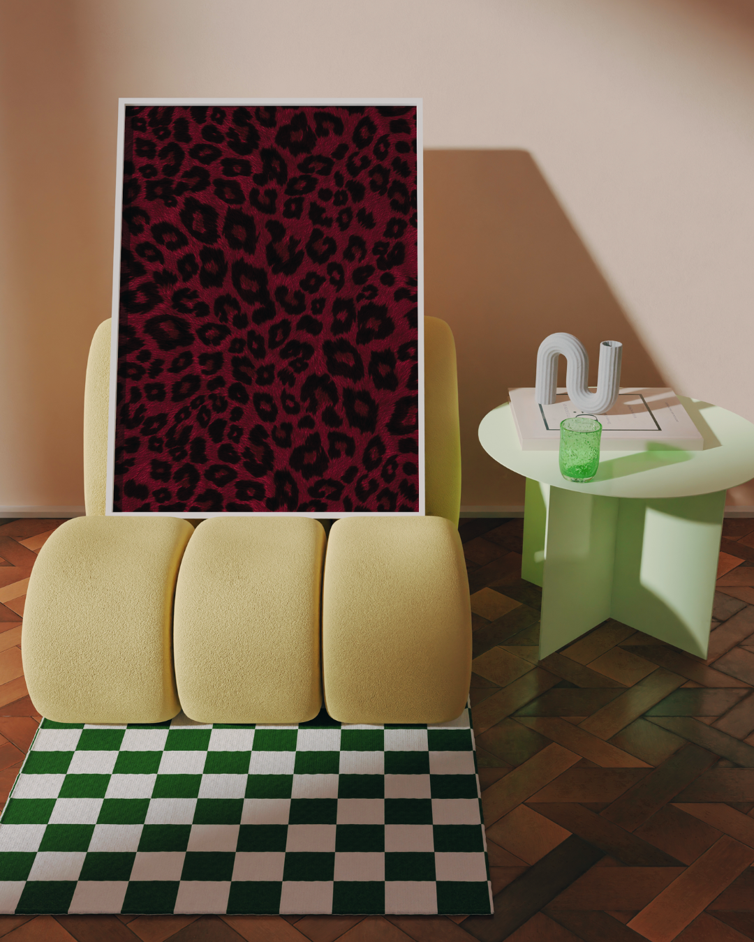 Burgundy Leopard Print art print