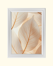 BEIGE LEAVES art print