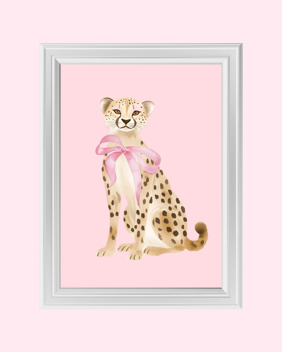 Pink Cheetah art print