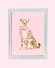 Pink Cheetah art print
