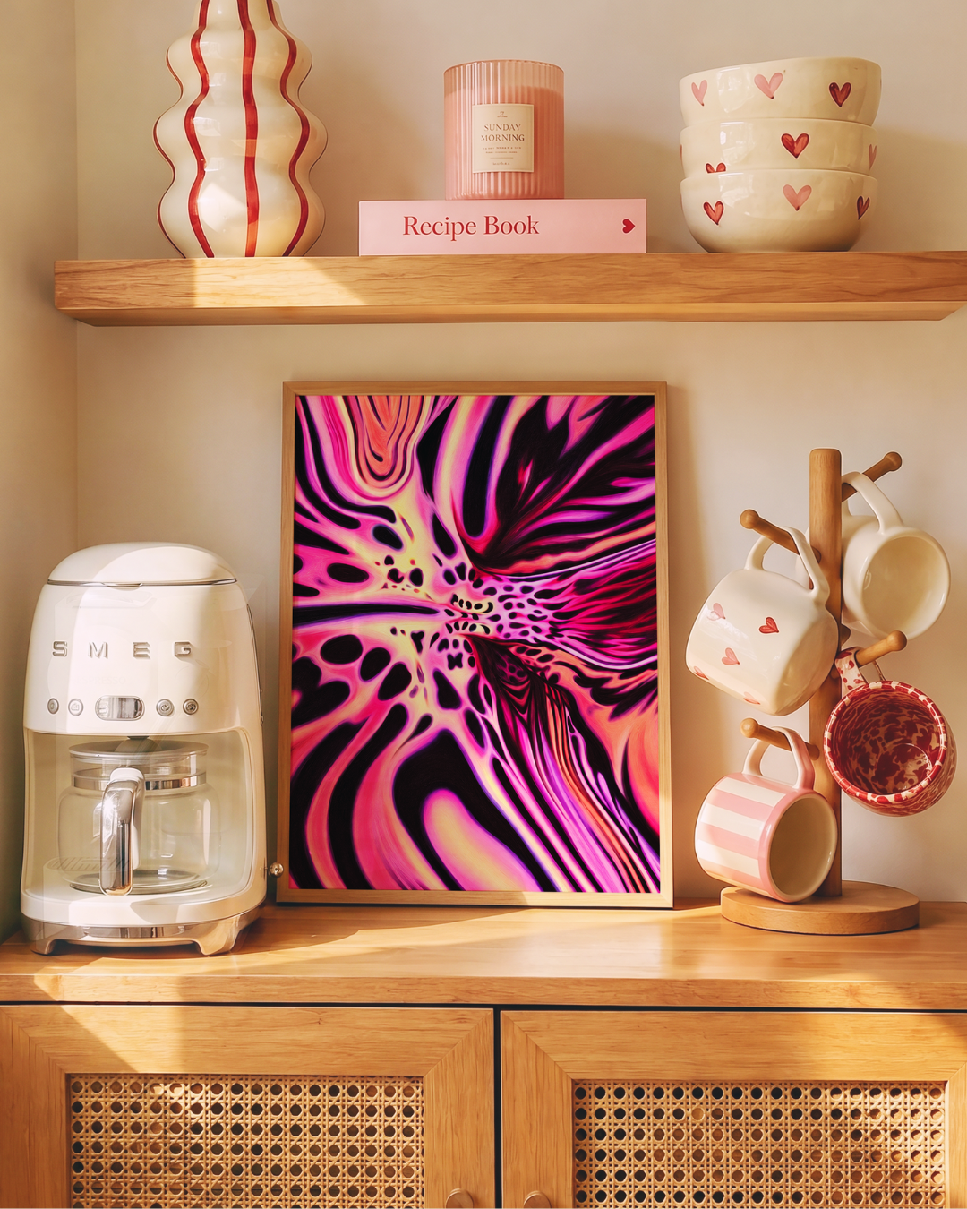 Pink Abstract Pattern art print