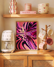 Pink Abstract Pattern art print