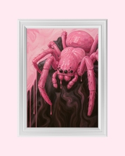 PINK SPOOKY SPIDER art print