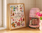 THE KITCHEN IS MY HAPPY PLACE art print