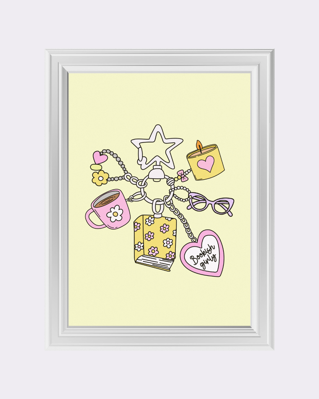 BOOKISH GIRLY art print