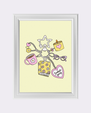 BOOKISH GIRLY art print