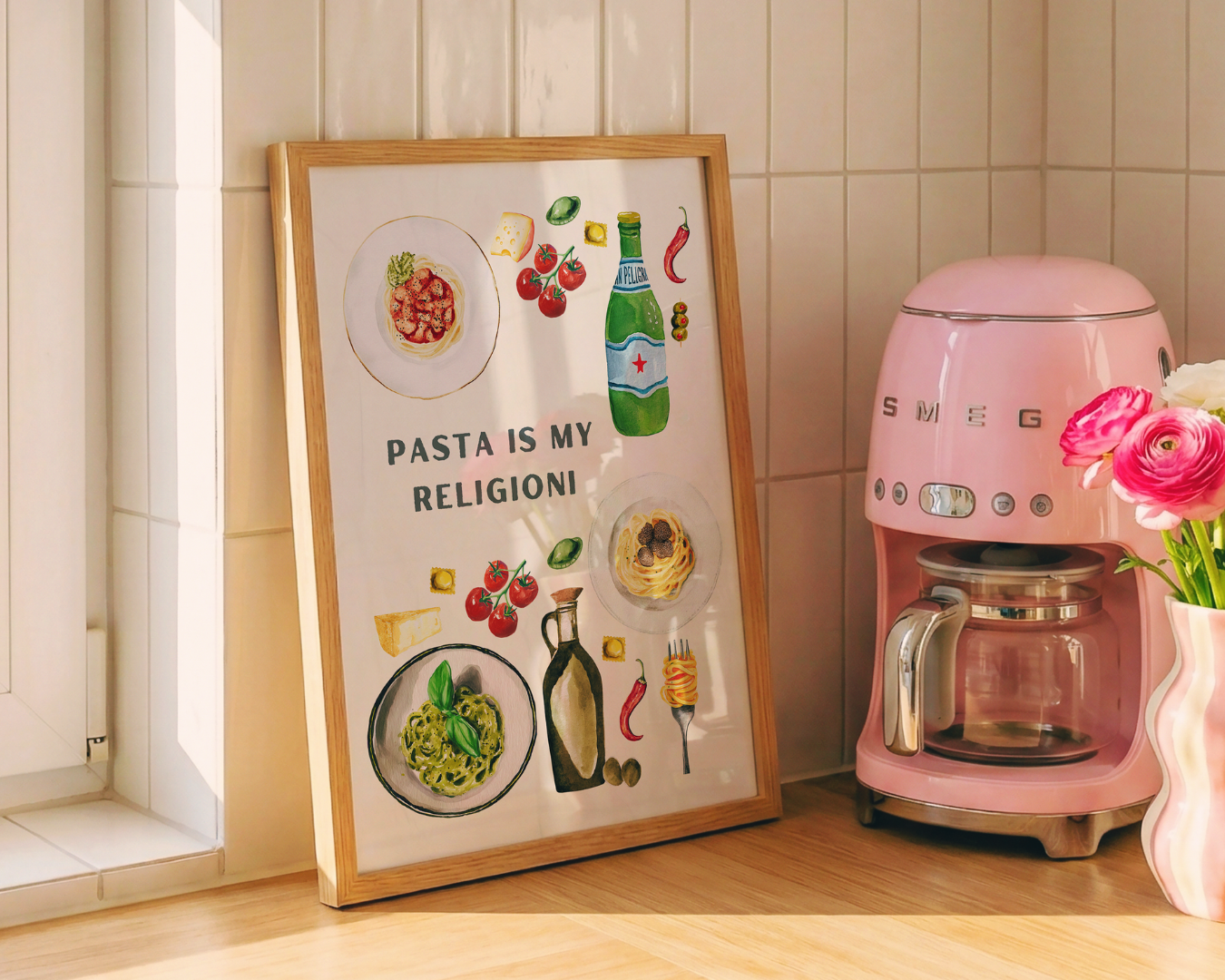 PASTA IS MY RELIGIONI art print