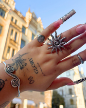 Whimsy spirálový cuff náramek stříbrný